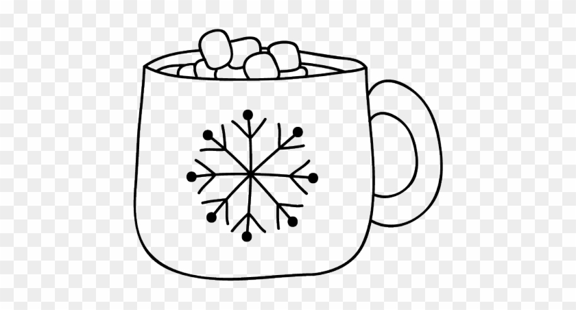 Hot Cocoa Doodle Template - Snowflake #196215