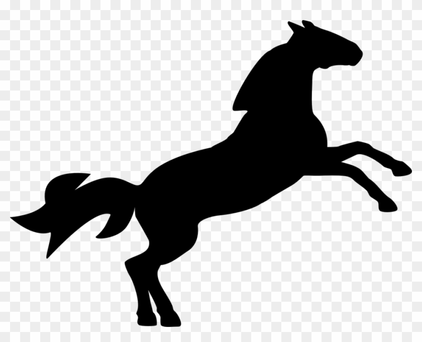 Silhouette Of Horse - Horse Jumping Silhouette Png #196325