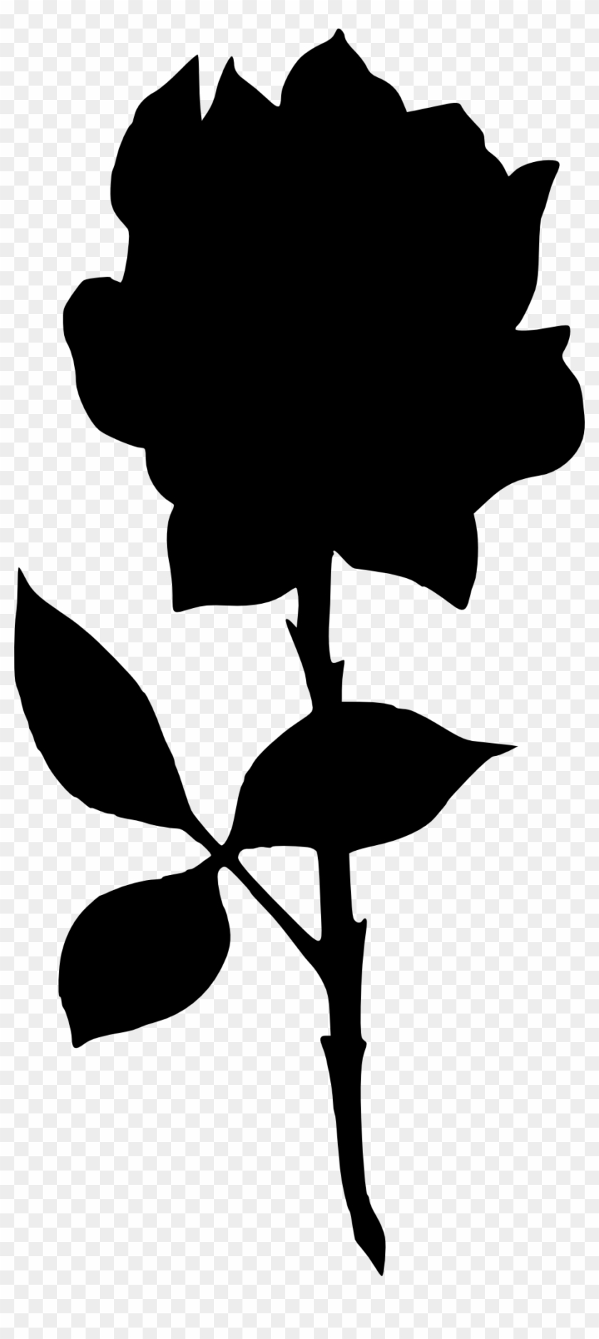 Rose Silhouette Png - Portable Network Graphics #196346