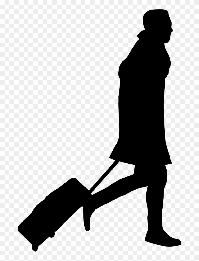 Free Png People With Luggage Silhouette Png Images - People Silhouette Png #196358