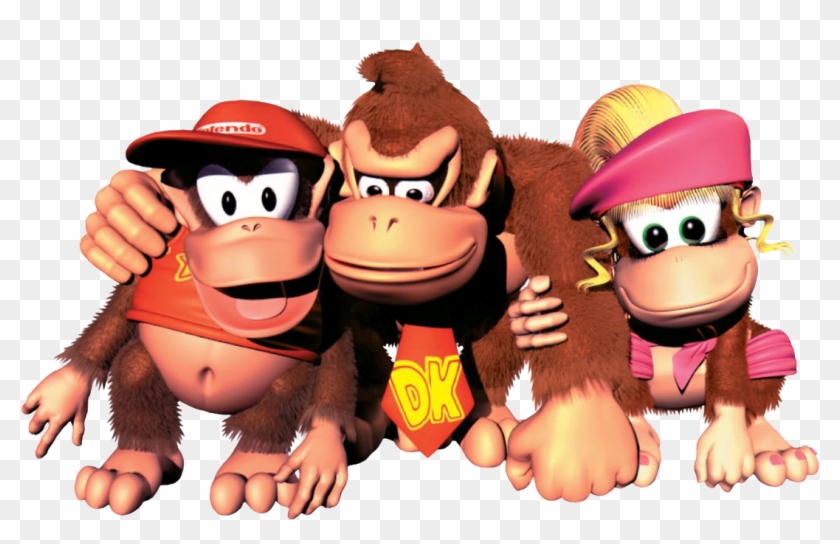 Dkc2 Character Render Diddy Dixie Donkey Kong - Donkey Kong And Diddy Kong #196492
