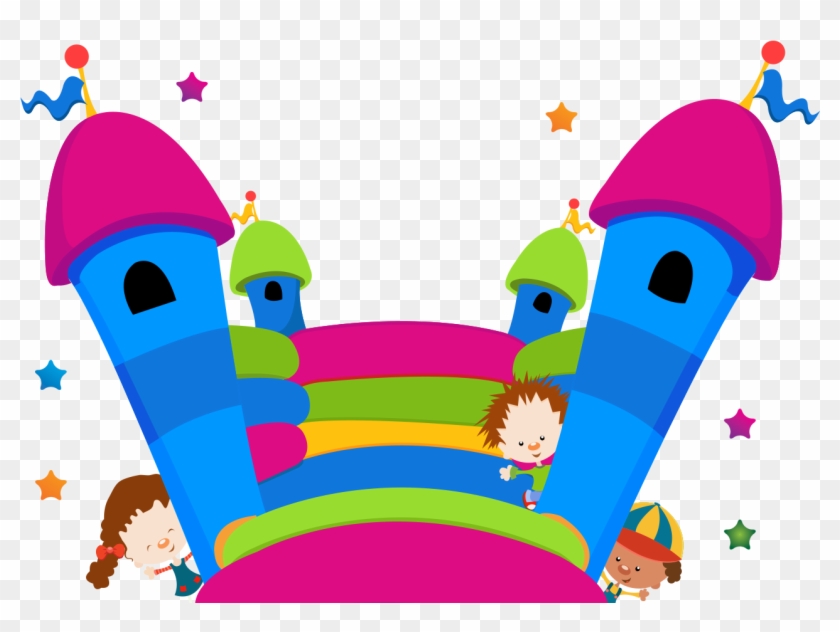 Boy Jumping Clip Art - Bouncy Castle Clipart Png #1185501