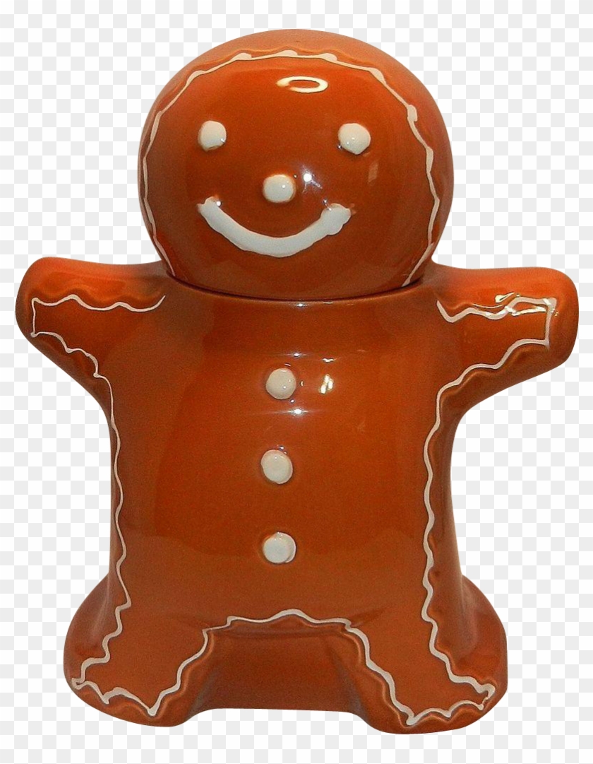 Vintage Hartstone Gingerbread Man Cookie Jar - Gingerbread #1185511