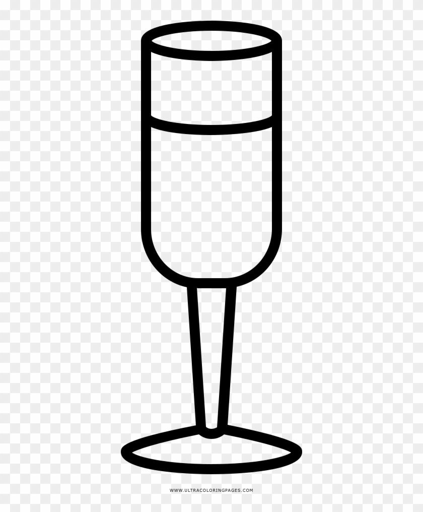 Champagne Flute Coloring Page - Champagne Glass #1185518