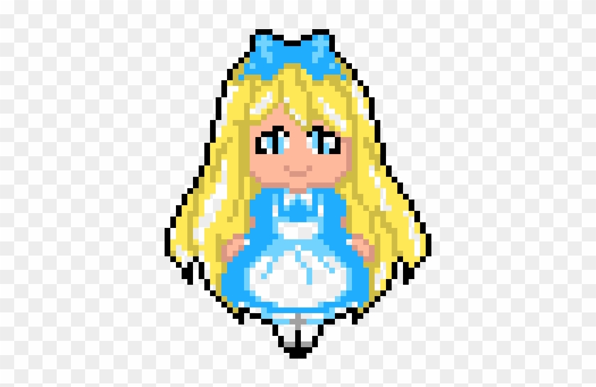 Alice In Wonderland - Alice In Wonderland Pixel Art #1185563