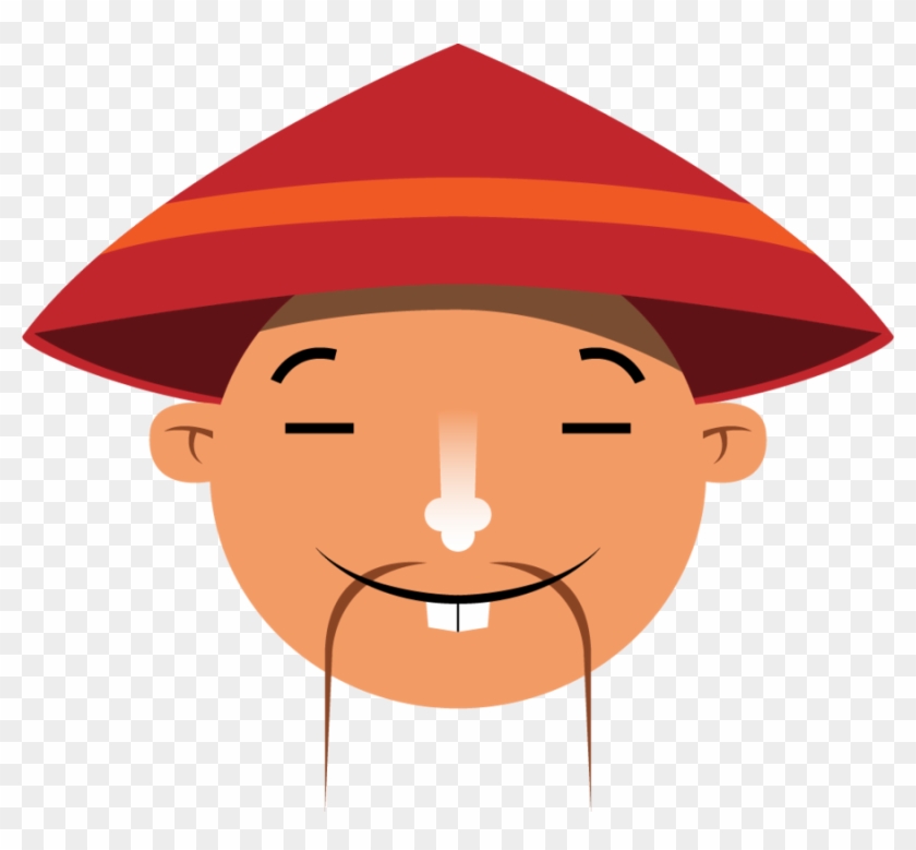 Illustration Asian Man's Face By Sayence - Cartoon - Free Transparent PNG  Clipart Images Download