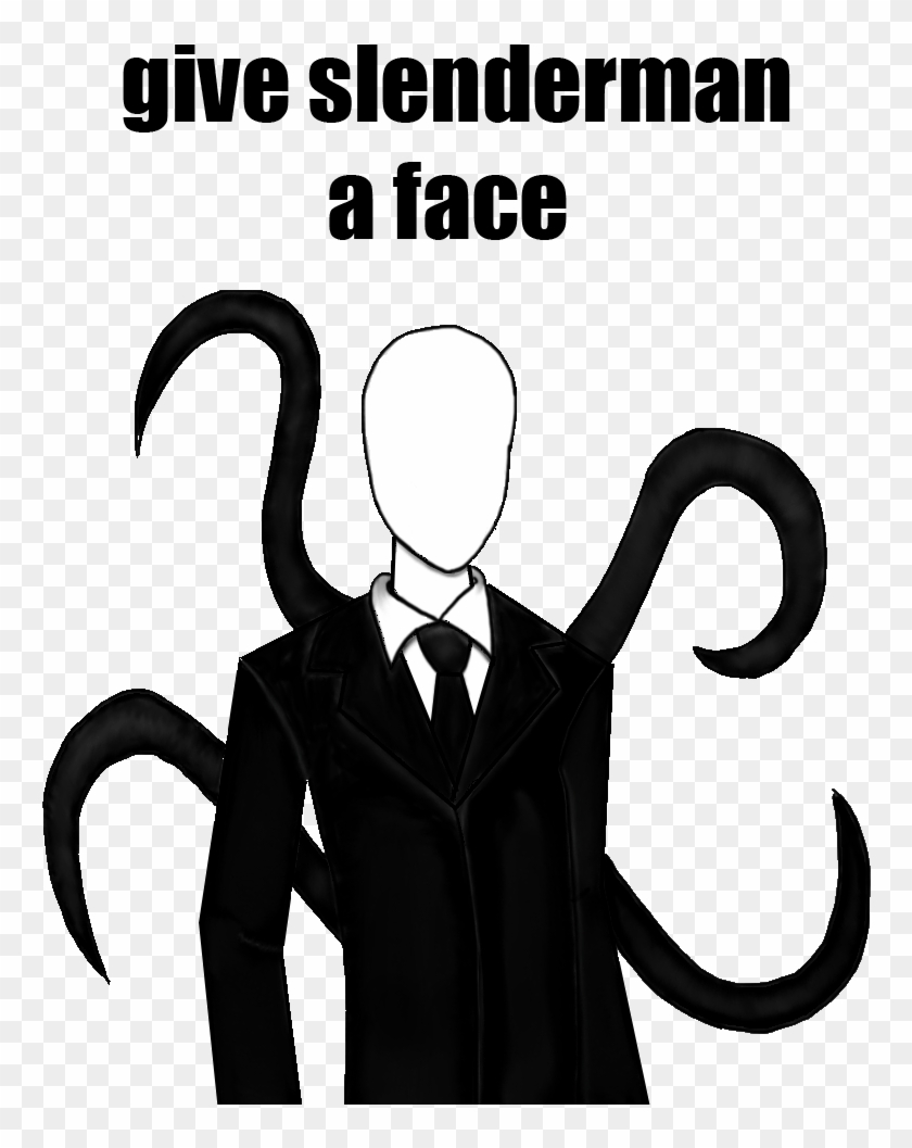 Slenderman Clipart Transparent - Give Slenderman A Face #1185725