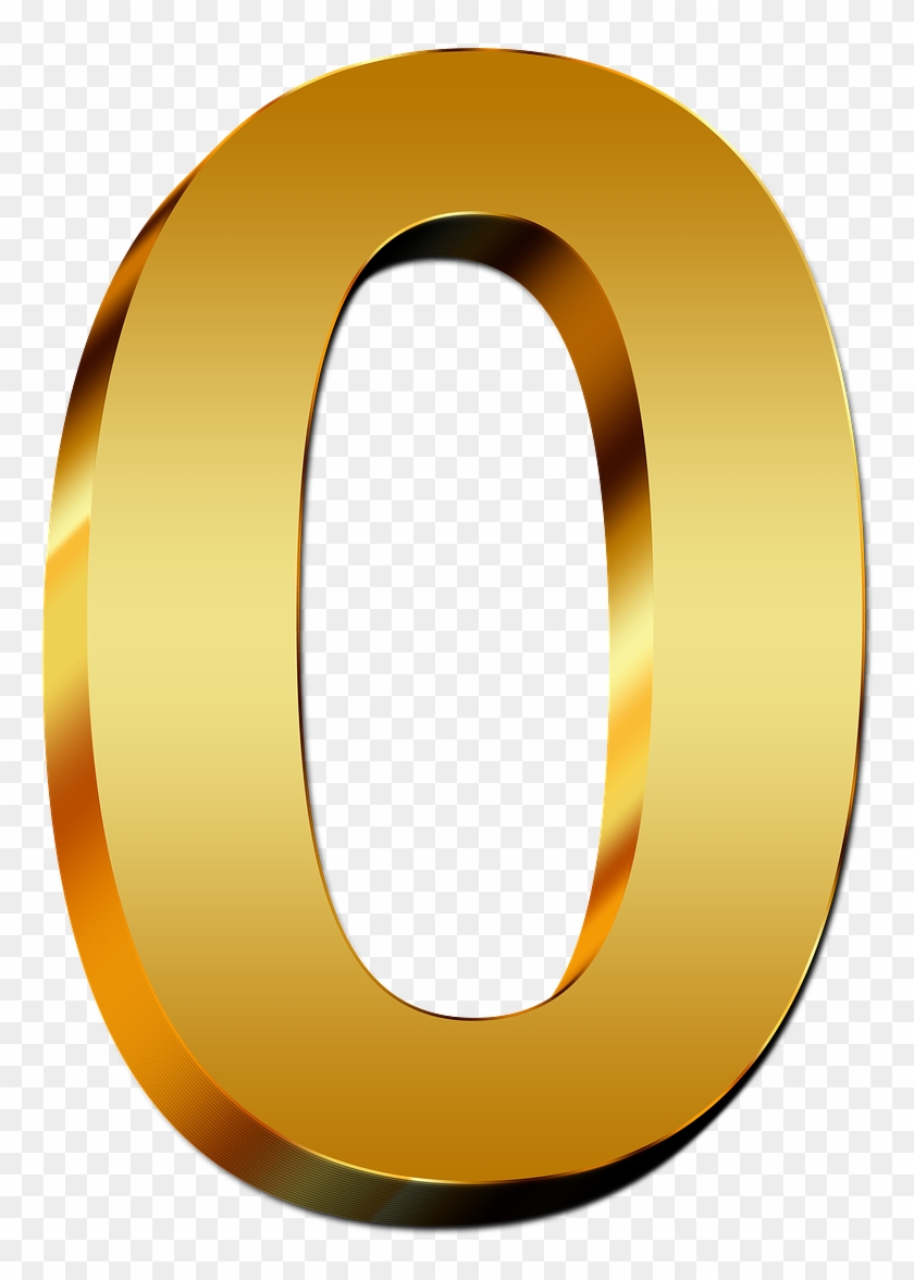 Yükle 3d Numbers - Gold Number 0 Png #1185924