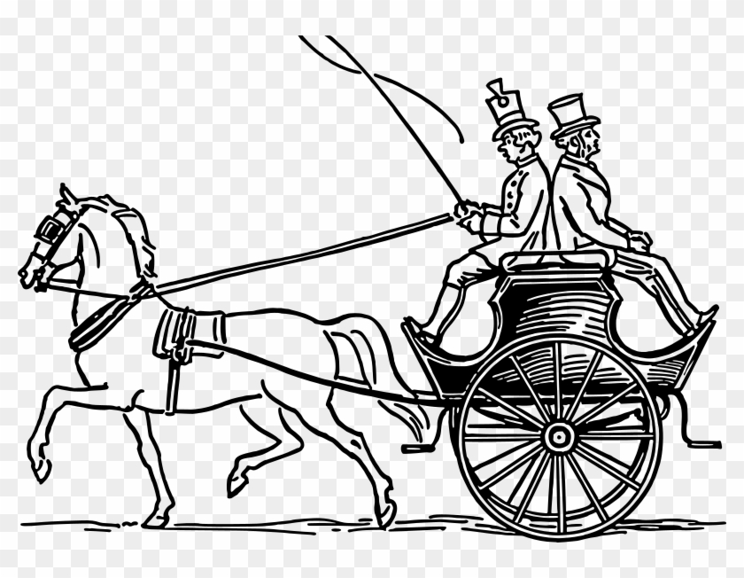 Medium Image - Horse Pulling Cart Drawing #1185962