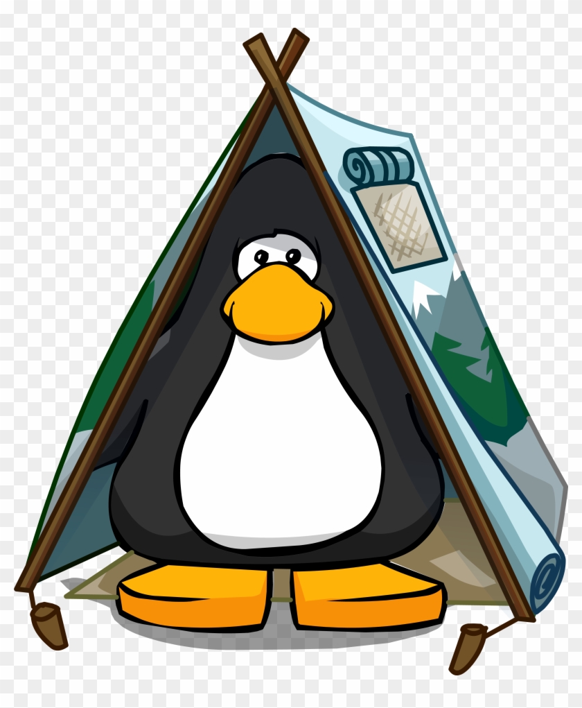 Winter Tent On A Player Card - Penguin Playing Saxophone #1185994