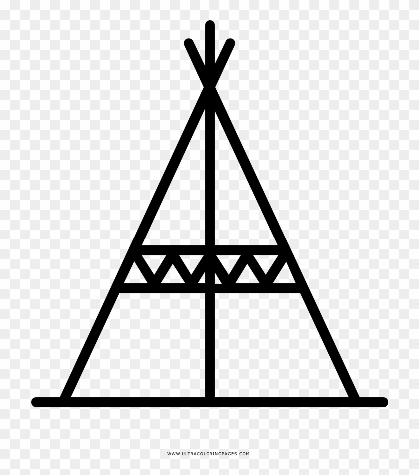 Teepee Coloring Pages 7 Reduced Indian Tent Clipart - Teepee Desenho #1185996
