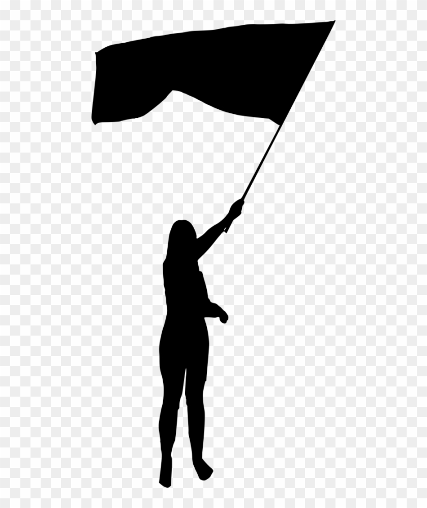 Free Png Person With Flag Silhouette Png Images Transparent - Flag Silhouette Png #1186028