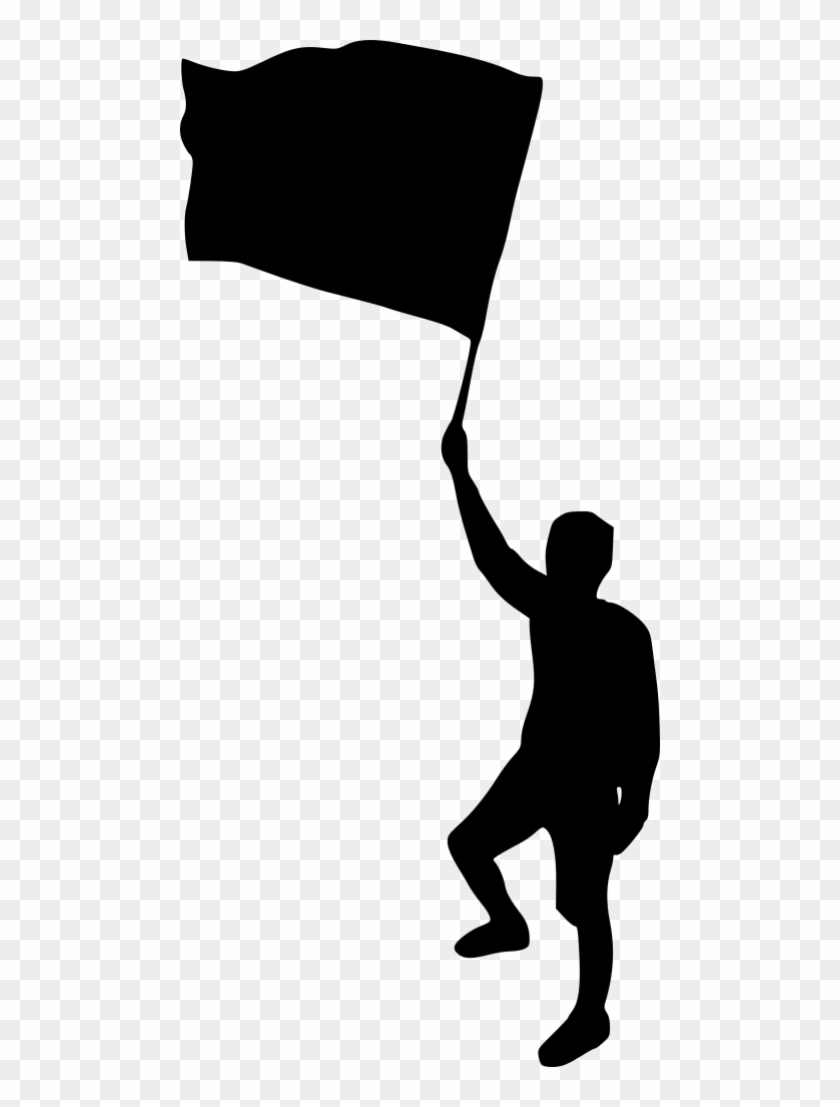 Free Png Person With Flag Silhouette Png Images Transparent - Png Silhouette Flag #1186030