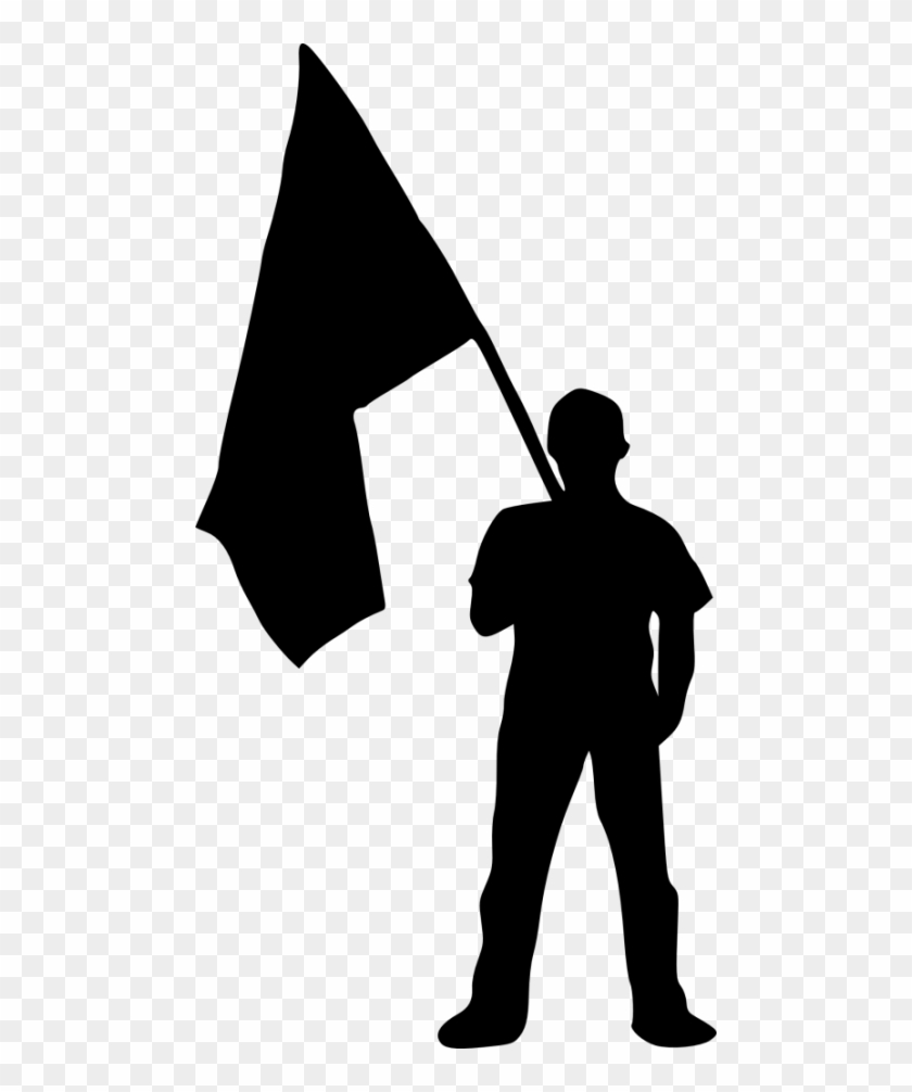 Free Png Person With Flag Silhouette Png Images Transparent - Portable Network Graphics #1186032