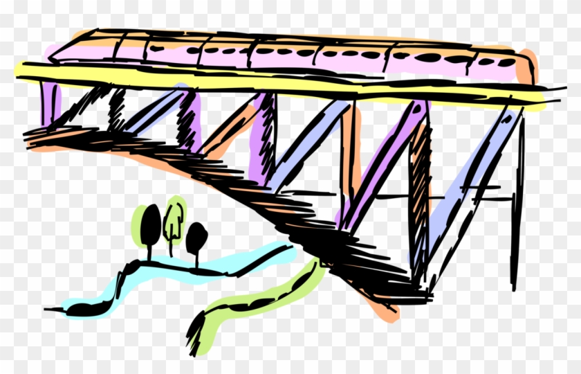 Vector Illustration Of Railroad Rail Transport Speeding - Vector Illustration Of Railroad Rail Transport Speeding #1186058