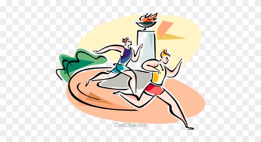 People Running Race Royalty Free Vector Clip Art Illustration - People Running Race Royalty Free Vector Clip Art Illustration #1186130