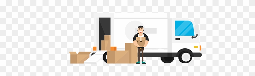 Online Shipping Services - Delivery Man Vector #1186192