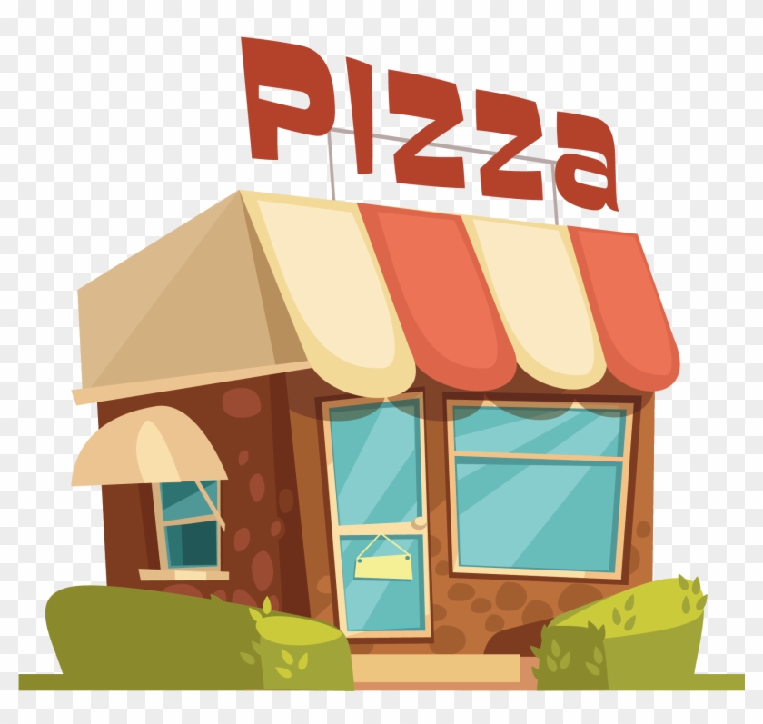 Pizza Fast Food Italian Cuisine Illustration - Pizza Shop Cartoon #1186261