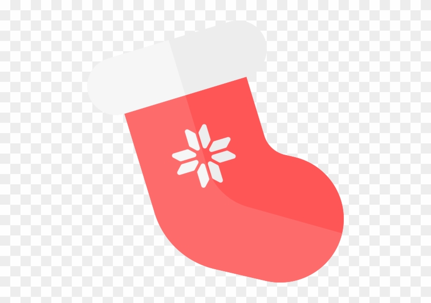 Merry Flat Christmas - Christmas Stocking Icon Png #1186396