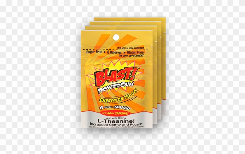 Sale Buy 2 Get 2 Free Mango Fruit Flavor 4-pack - Blast Power Gum Blast Power Gum Mango Flavor With 80mg #1186403