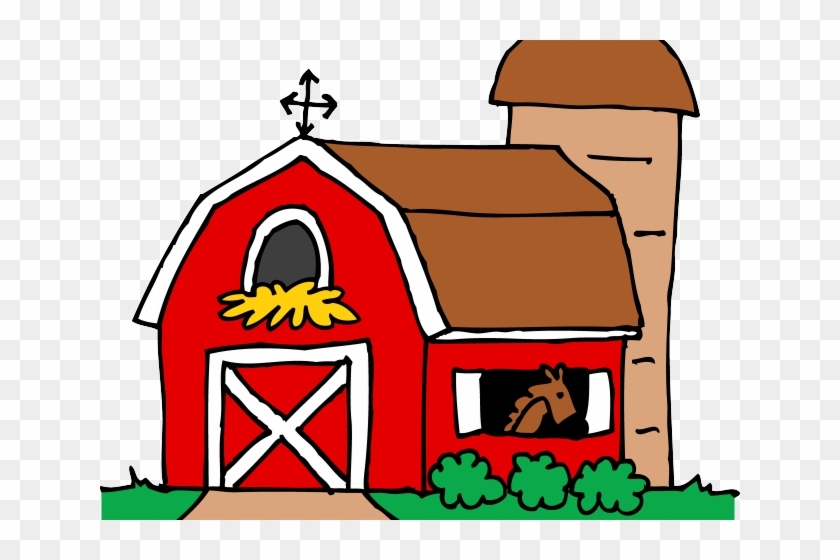 Farmland Clipart Red Farmhouse - Silo Clipart #1186524