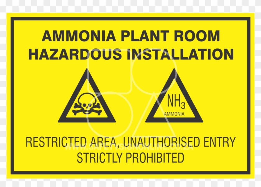 Custom Ammonia Plant Room Hazardous Installation Sign - Signs #1186571