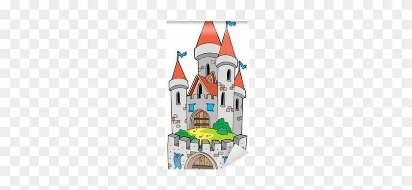 Cartoon Castle With Fortification Wall Mural • Pixers® - Cartoon Castle #1186721