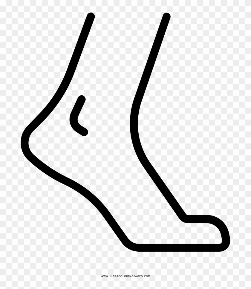 Foot Coloring Page - Dibujo De Pie Para Colorear #1186789