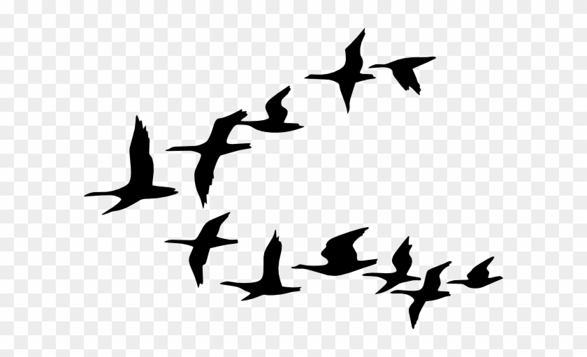 Bird Migration Clipart 2 By Ethan - Flock Of Birds Clipart #1186790