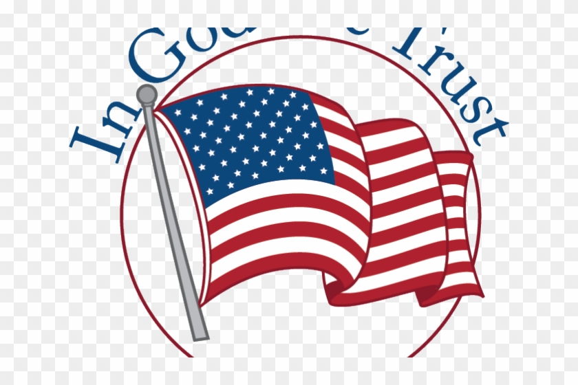 Patriotic Flag Clipart All American - God We Trust Clipart #1186873