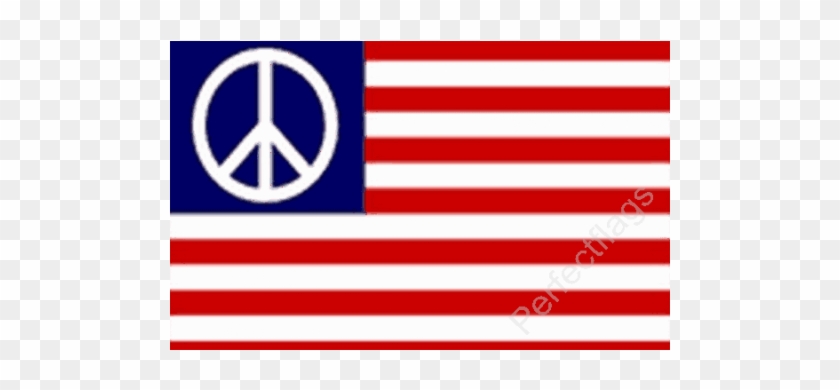 Usa Peace Flag - Peace Sign American Flag #1186875