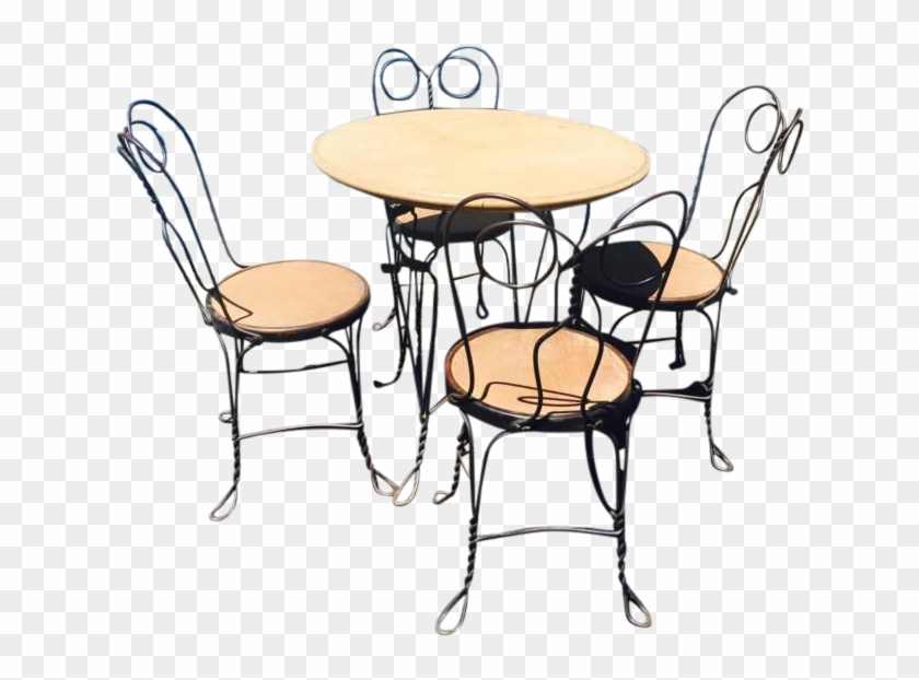1930's Ice Cream Parlor Chairs And Table Set On Chairish - Ice Cream Parlor #1186913