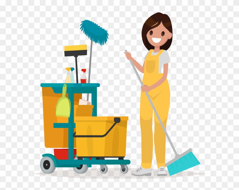 Looking For A Cleaner - Janitor Clipart Woman #1187138
