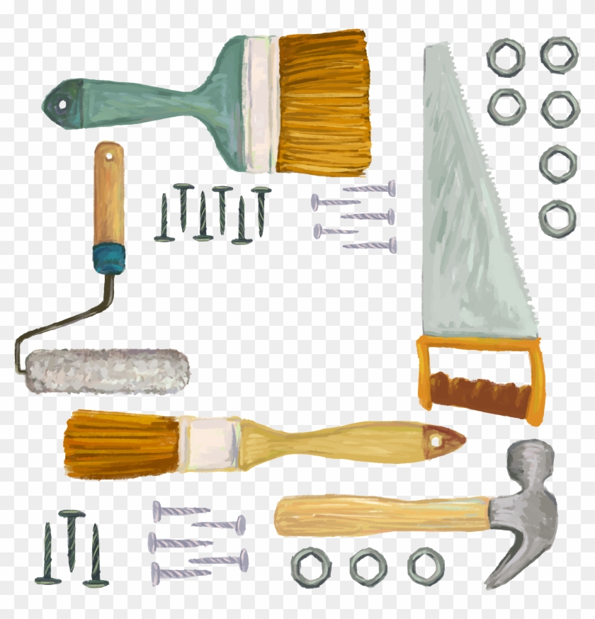 Tool Carpenter Painting Euclidean Vector Sandpaper - Herramientas Del Pintor #1187199