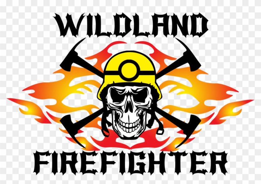 Wildland Firefighter Flames And Skull Decal Tactical Penguin