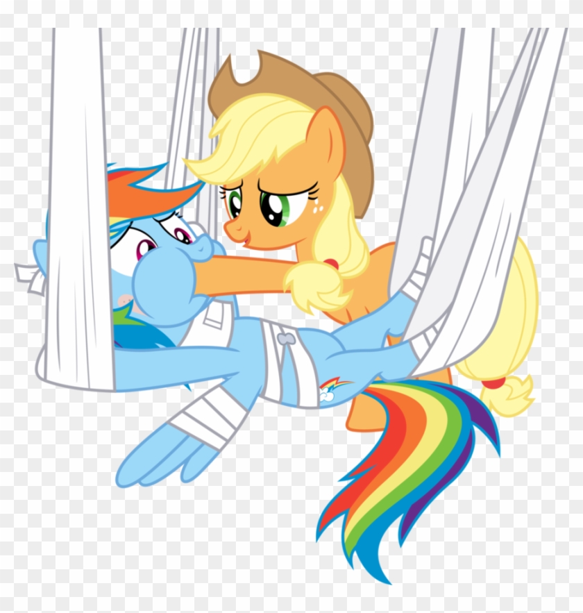 3/5/16 This Vector Has Been Updated With Cleaner Lines - Applejack X Rainbow Dash #1187212