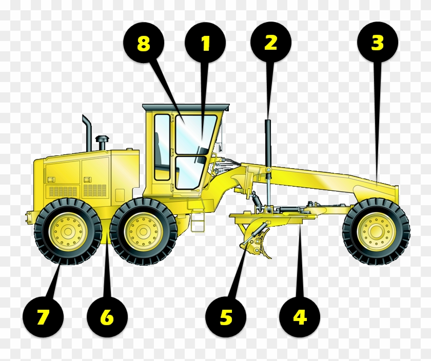 Motor Grader Inspection Illustration - Grader #1187340