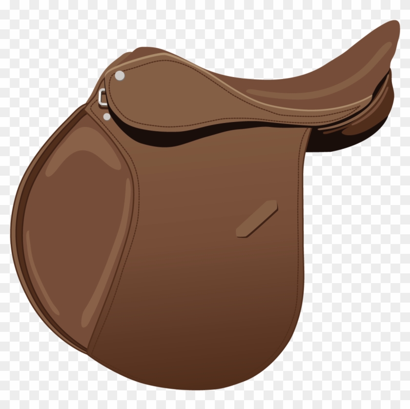 Illustration Of An All Purpose English Saddle - English Saddle #1187403