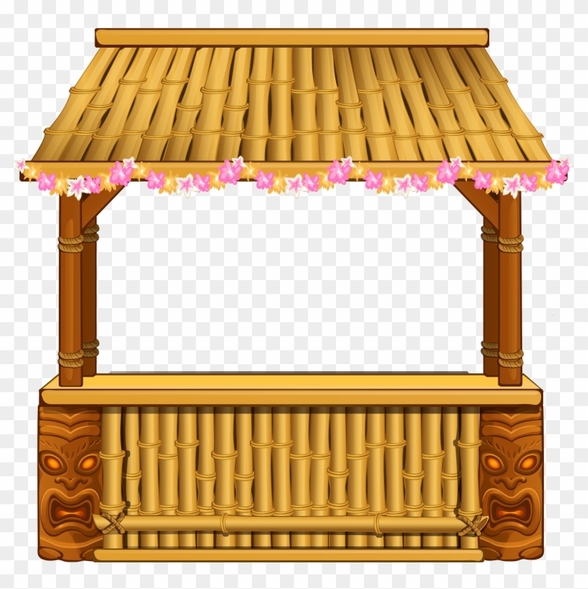 Hut Clipart Transparent - Tiki Hut Clip Art #1187620