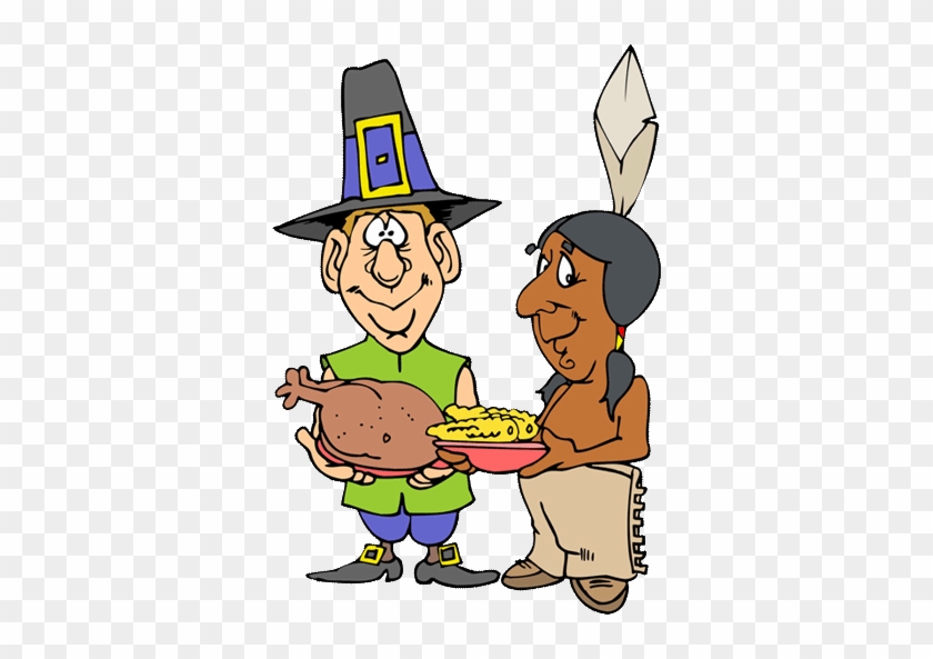 Deer Meat, Turkey And Pumpkin - Pilgrims And Indians Gif #1187846