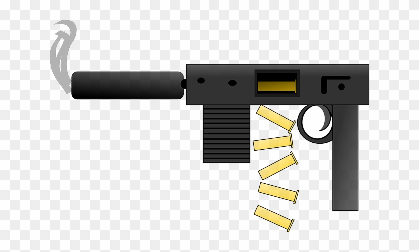 Fire, Cartoon, Gun, Arms, Automatic, Bullets, Weapon - Gun Clip Art #1187854