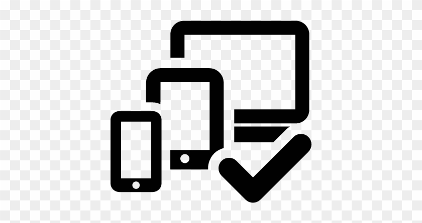 Tablet Smartphone Computer Checked Vector - Cross Device Icon Png #1187942