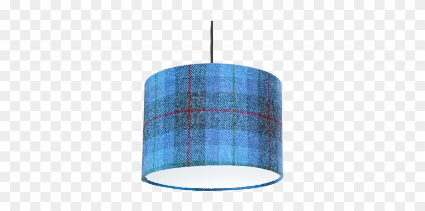 Harris Tweed Blue Mix Drum Shade - Lampshade #1188167