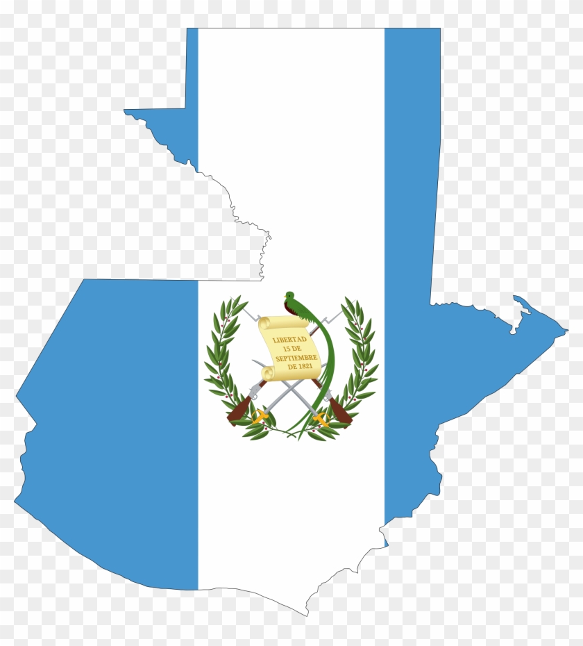 Guatemala Map Flag - Guatemala Flag Map #1188178