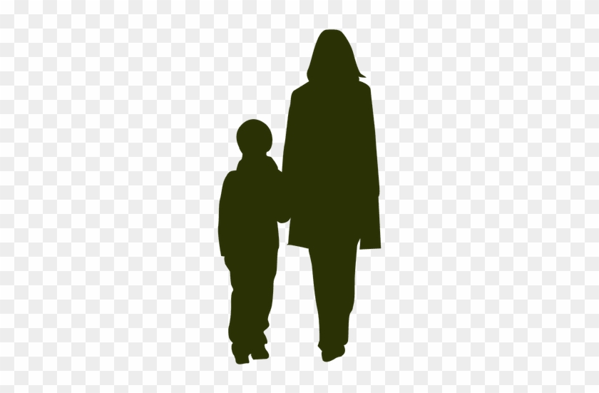 Mother Son Silhouette Transparent Png - Silueta Mama E Hijo #1188225