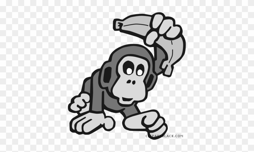 Funny Monkey Animal Free Black White Clipart Images - Monkey Car Wash #1188409