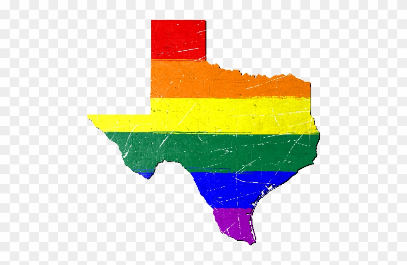 Texas Silhouette Lgbt Pride Flag - Rainbow Flag #1188481