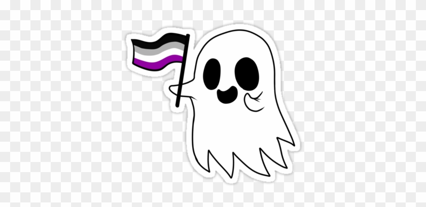 This Is The Asexual Flag Version Of The Pride Ghosts - Lgbt Love #1188494