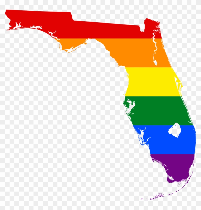 Lgbt Flag Map Of Florida - University Of Central Florida #1188496