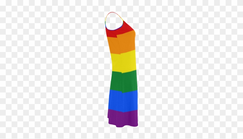 Gay Pride Rainbow Flag Stripes Alcestis Slip Dress - Patchwork #1188522